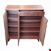    جاکفی سه درب تک کشو ۴ طیقه جنس ملامینه درها ‌کیوم و بدون دستگیره نوار pvc   3میل ابعاد 90×32×95پایه ها گنبدی و لولای آرام بند برای دربها 