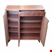    جاکفی سه درب تک کشو ۴ طیقه جنس ملامینه درها ‌کیوم و بدون دستگیره نوار pvc   3میل ابعاد 90×32×95پایه ها گنبدی و لولای آرام بند برای دربها 
