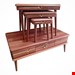   میز جلومبلی و عسلی 4تکه جنس ملامینه وکیوم پایه abs پیچی ابعاد 100×63×35یک جلومبلی و سه عدد عسلی زیر هم رو جلو مبلی کشو خور 