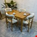     میز و صندلی ناهارخوری 4 نفره جنس چوب روسابعاد میز 80×120×80ابعاد صندلی 43×43×50یک میز مستطیل و دو عدد صندلی شیک و کمجا دارای رنگبندی 