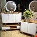  ست ۴ تکه مدل کلاسیک میز کنسول 120×35×80میز تی وی 140×32×45جاکفشی 78×32×81جنس ملامینه و نما ام دی اف وکیوم میز تلویزیون مناسب تلویزیون های تا 55 اینچ دارای رنگبندی لولای آرام بند برای درب ها 