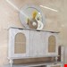  میز کنسول و آینه مدل حصیری جنس نما mdf وکیوم و بدنه ملامینه ابعاد 120×80×35سه درب و سه طبقه پایه های گلدونی دارای رنگبندی 