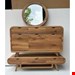  میز کنسول مدل رادیویی جنس mdfابعاد 140×33×80سه درب و سه کشو بدون دستگیره دارای رنگبندی سه طبقه 
