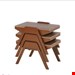  میز عسلی ۳ تیکه رویال جنس mdf وکیوم دارای رنگبندی ابعاد 43×57×50صفحه وکیوم شده دارای بسته بندی کارتن 