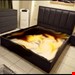 تخت خواب دونفره مدل پیانو سایز 200×160_مشکی