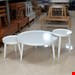 میز جلومبلی و عسلی گرد مدل لبه دار-سفید 