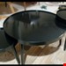 میز جلومبلی و عسلی گرد مدل لبه دار-مشکی