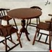 میز و صندلی ناهارخوری مدل تگزاسی4نفره _قهوه ای