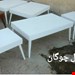 میز جلومبلی و عسلی مدل چوگان-سفید 