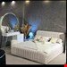تخت خواب دونفره مدل شیاردار سایز 200×160_طوسی روشن