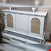 میز و آینه کنسول مدل حصیری سایز 120-سفید